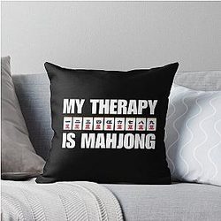 My Mahjong Is Funny Quote Throw Pillow