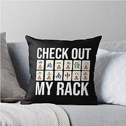 Funny Mahjong Player Quote Throw Throw Pillow