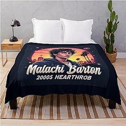 Malachi Barton Zombies Pop Art Streetwear Retro Celebrity Aesthetic Throw Blanket