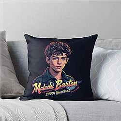 Malachi Barton - 2000s Heartthrob Bootleg Tee Throw Pillow