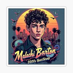 Malachi Barton - 2000s Heartthrob Bootleg Tee Sticker