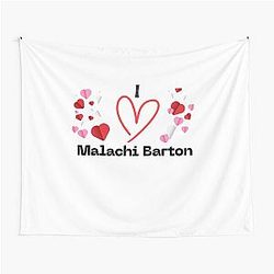 I Love Malachi Barton Cute Disney Star Fan Art Design for Kids Teens Tapestry
