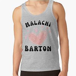 Malachi Barton Text-Only Design Fan Tank Top