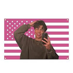 3x5 Ft Malachi Barton Flag, Pink American Flag Tapestry, Funny Posters For College Dorm Room, Yard and Tailgates, Four Brass Grommets