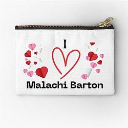 I Love Malachi Barton Cute Disney Star Fan Art Design for Kids and Teens Zipper Pouch