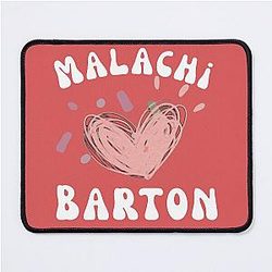 Malachi Barton Text Design Minimalist Fan Mouse Pad