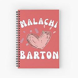 Malachi Barton Design Minimalist Name Graphic Spiral Notebook
