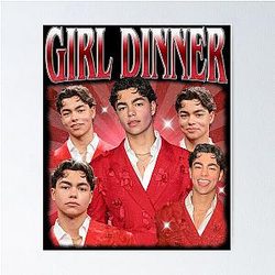 Vintage Malachi Barton Dinner Girl Poster