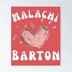 Malachi Barton Text Design Minimalist Graphic Poster
