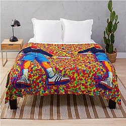 Trend Alert: Malachi Barton in Pop Art Style Throw Blanket