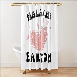 Malachi Barton Text Design Fan Shower Curtain