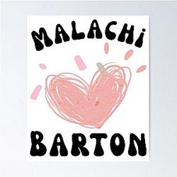 Malachi Barton Text-Only Design Fan Poster