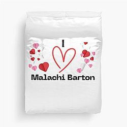 I Love Malachi Barton – Cute Disney Star Fan Art for Kids & Teens Duvet Cover