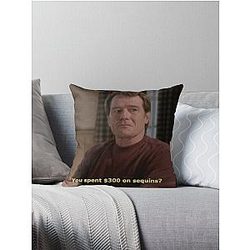 Malcolm in the Middle Bryan Cranston Sequins 패러디 재미 Meme Throw 베개