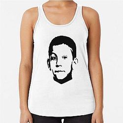 중간 Racerback 탱크 탑에서 Dewey