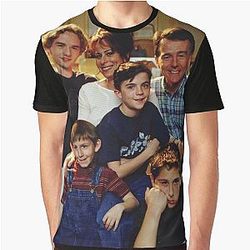 Malcolm en la camiseta gráfica media