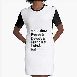 Malcolm 에 Middle Characters 티셔츠 드레스