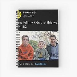 Malcolm in the Middle Punk Band Shirt Parody Blink Spiral Notebook
