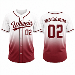 Wheein Burgundy Ombré NTMD3107 Mamamoo Baseball Jersey