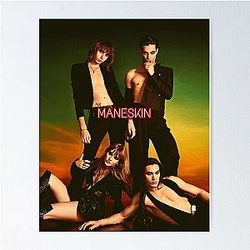 Maneskin rainbow pride Måneskin  Poster