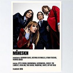Maneskin Band Poster