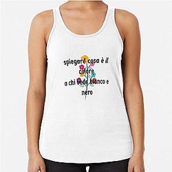 Ventanni Maneskin, spiegare cosa e il colore a chi vede bianco e nero Racerback Tank Top