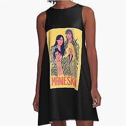Maneskin Poster Long . A-Line Dress