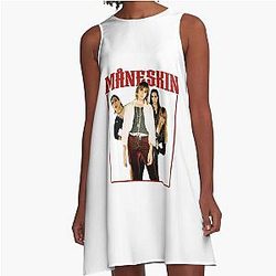 Maneskin Måneskin,maneskin måneskin maneskin måneskin A-Line Dress