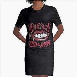 MANESKIN maneskin,måneskin Graphic T-Shirt Dress