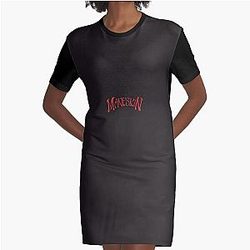 Maneskin logo sticker Graphic T-Shirt Dress