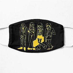 Yellow maneskin Flat Mask