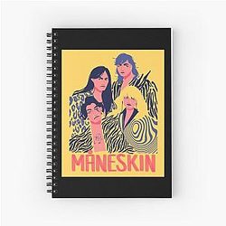 Maneskin Poster Long . Spiral Notebook
