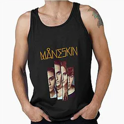 Maneskin Comic Band Poster Tank Top