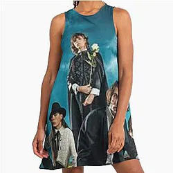 Maneskin Original Vintage Music Band Tee Unique Poster Wall Art A-Line Dress