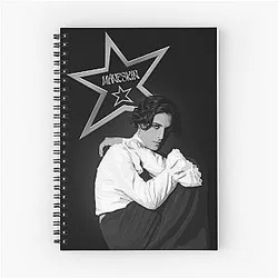 Maneskin - Damian David - Silver Star Spiral Notebook