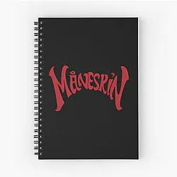 Måneskin Red Spiral Notebook