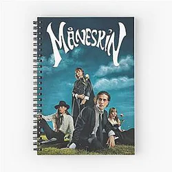 Maneskin Original Vintage Music Band Tee Unique Poster Spiral Notebook