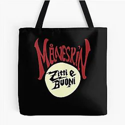 Måneskin Fan Art & Merch Maneskin Zitti Buoni All Over Print Tote Bag