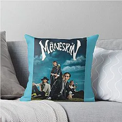 Maneskin Original Vintage Music Band Tee Poster Wall Art Throw Pillow