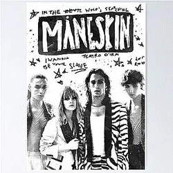 Måneskin Doodles Poster