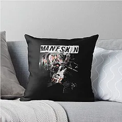 Maneskin Comic Band Poster Throw Pillow