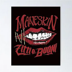 Maneskin Zitti E Buoni Lips Poster