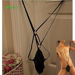 Men's Erotic Underwear V-shaped Hollow Out Jumpsuit