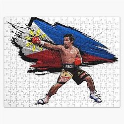 Manny Pacquiao Original Artwork by ShunsukeVisuals for White Background Jigsaw Puzzle