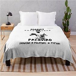 Manny Pacquiao Vintage Boxing Poster Throw Blanket
