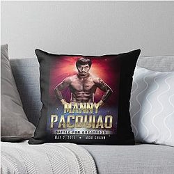Manny Pacquiao Battle for Greatness Throw Pillow