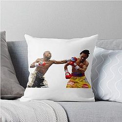 Floyd Mayweather Manny Pacquiao Boxing Throw Pillow