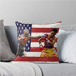 Floyd Mayweather Manny Pacquiao MayPac Boxing Throw Pillow