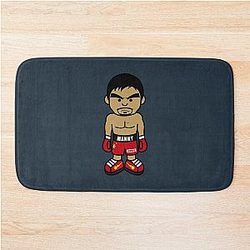 Angry Manny Pacquiao Cartoon by AiReal Bath Mat