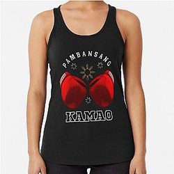 Pambansang Kamao Boxing Manny Pacquiao vs Errol Spence Racerback Tank Top